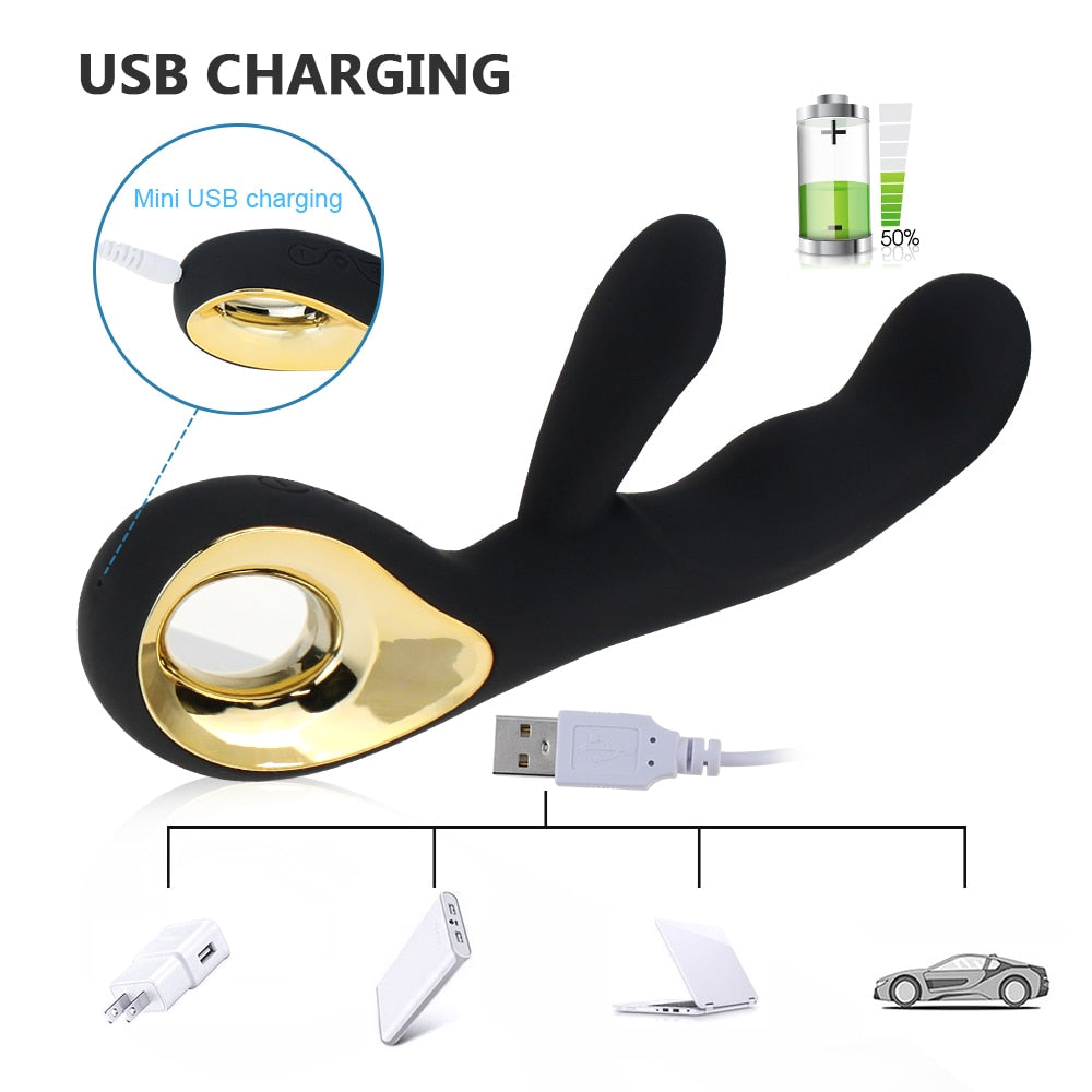 Vibrador G Spot Rabbit  USB Charging for Women