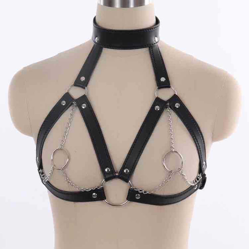 Arnés tipo Collar BDSM fetiche Bondage 2022, Collar arnés de cuerpo