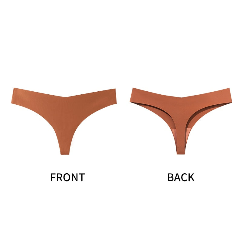 Bragas para mujer. Conjunto de 3 unidades de Tanga sin costuras de talla grande.