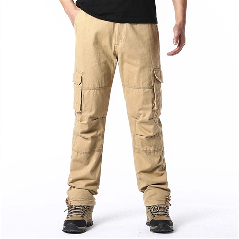 Pantalones holgados de bolsillo grande para hombre