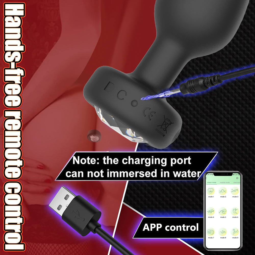 Plug Vibrdtor Bluetooth, Juguete anal con mando /app