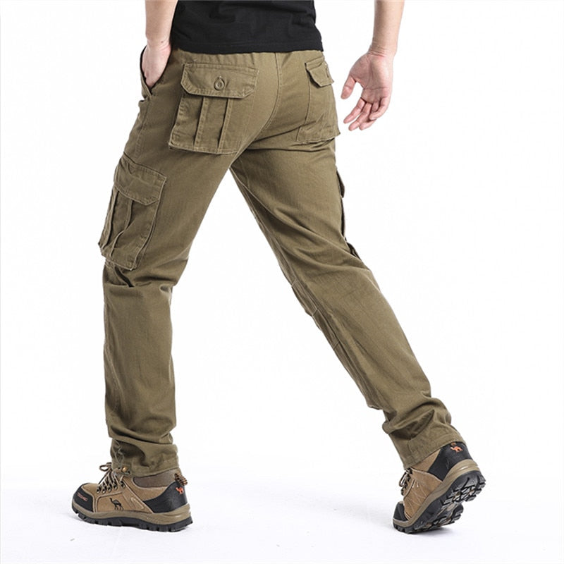 Pantalones holgados de bolsillo grande para hombre