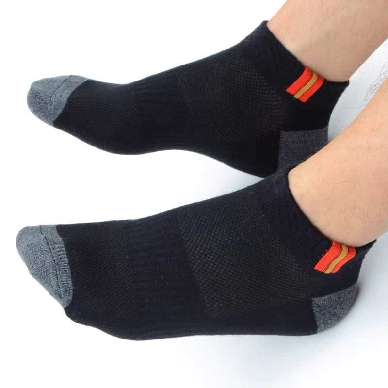 Calcetines cortos de algodón de alta calidad de corte bajo tobillo para deportes (5 pares)