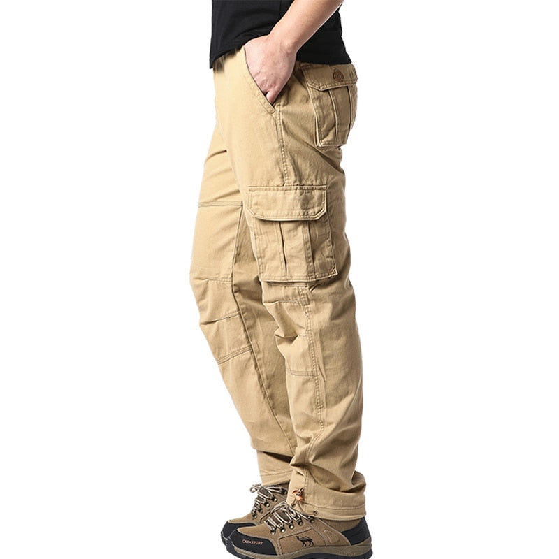 Pantalones holgados de bolsillo grande para hombre