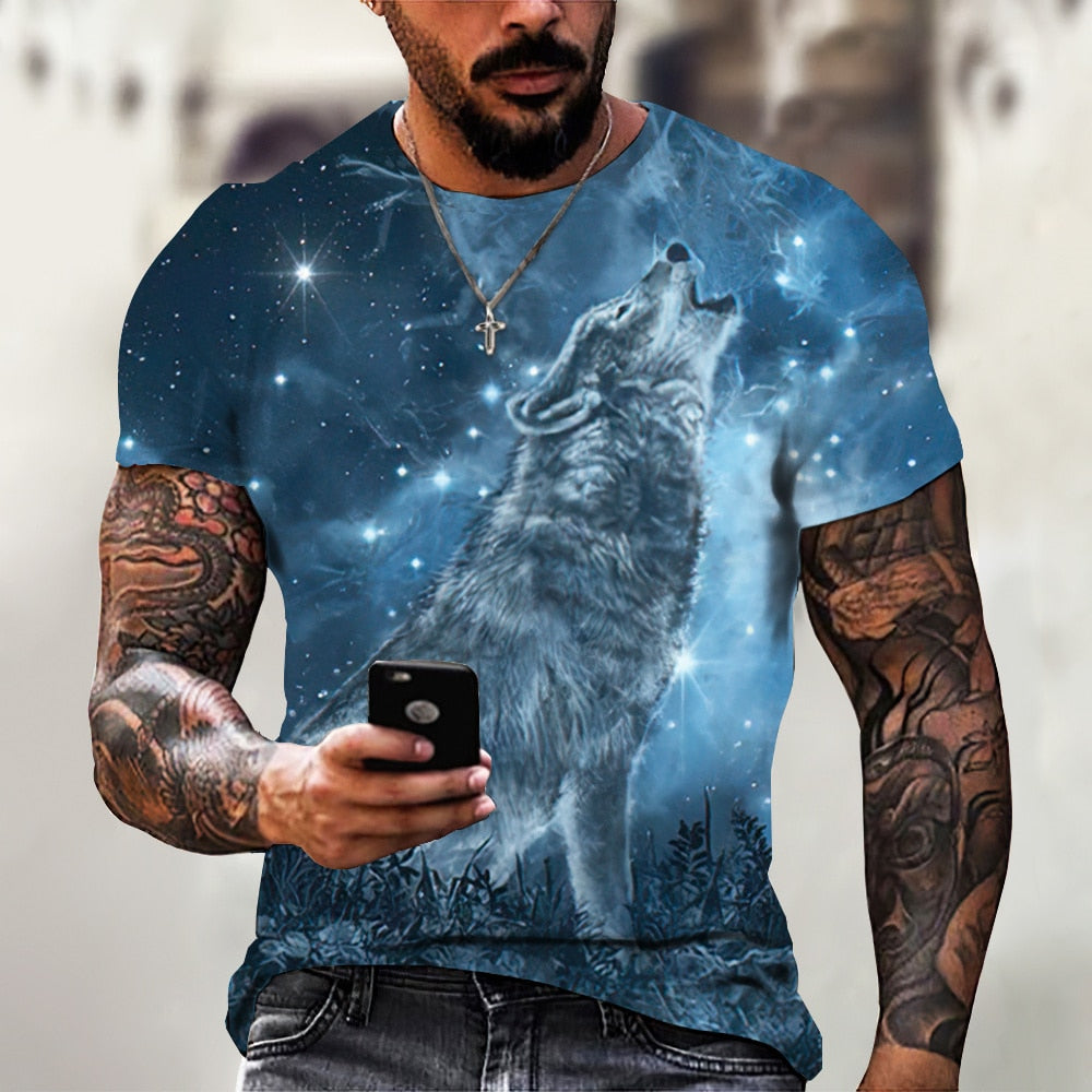 Camiseta para hombre manga corta con estampado.