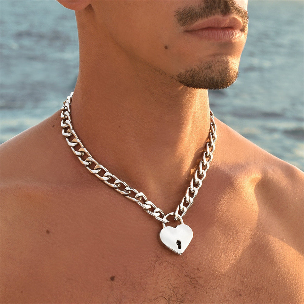 Man Harness Chain Collar PU Leather Handmade Punk Style Neck Necklace Bondage Fetish Gay Lothing Adjustable Accessories 2022