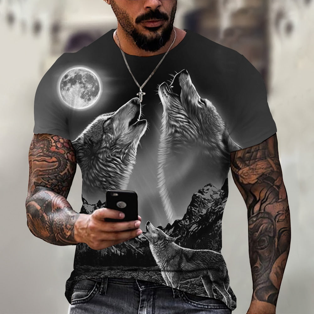 Camiseta para hombre manga corta con estampado.