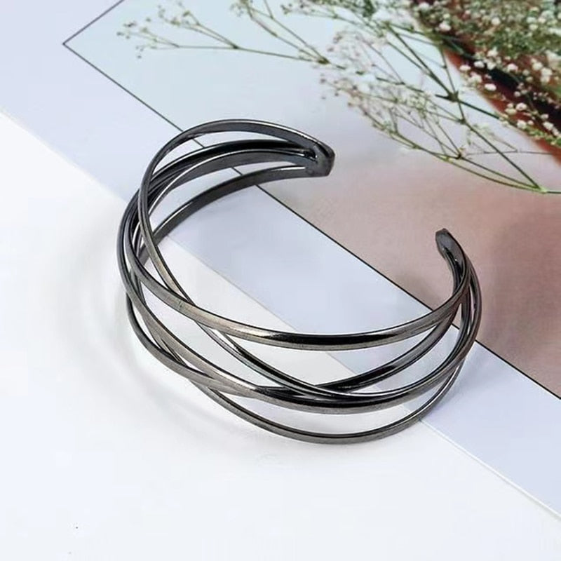 Brazalete Punk Cool tipo anillo, pulsera ajustable muñeca  (VARIOS MODELOS)