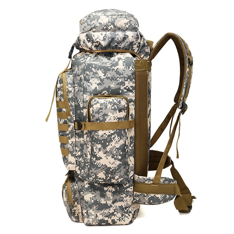 Bolso Mochila de camuflaje para exteriores, mochila militar impermeable de gran capacidad, bolsa de senderismo