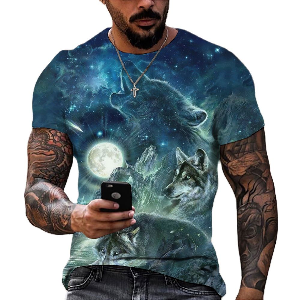 Camiseta para hombre manga corta con estampado.