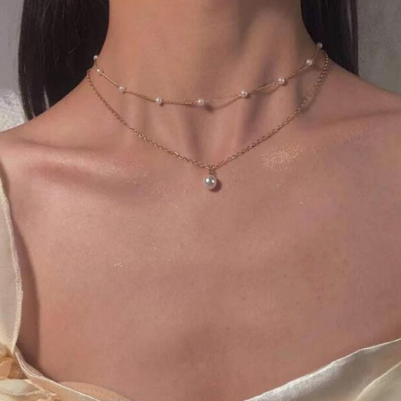 Conjunto de collar con dije de estrella y corazón