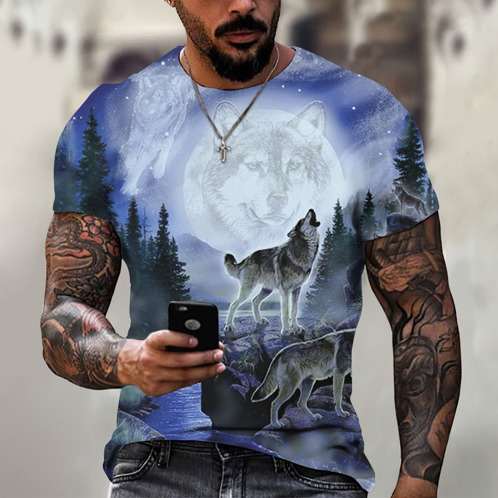 Camiseta para hombre manga corta con estampado.