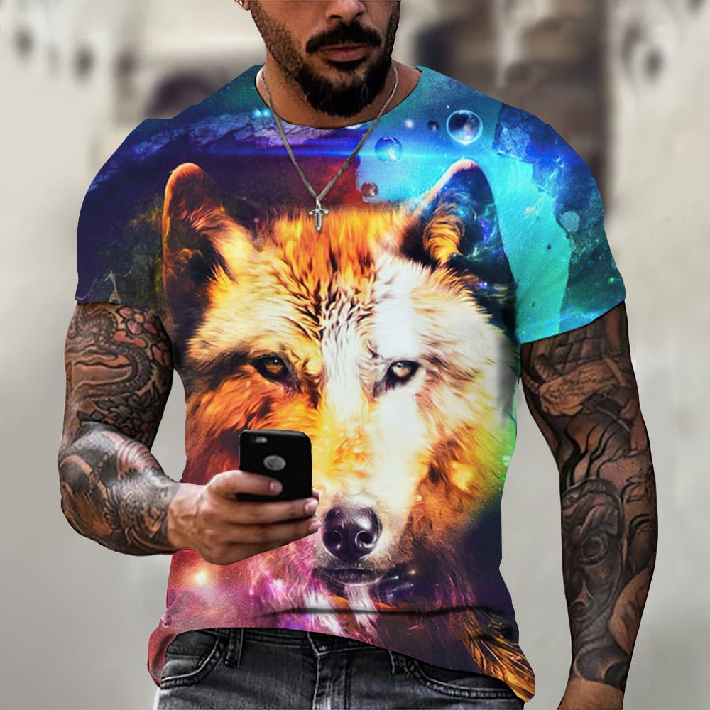 Camiseta para hombre manga corta con estampado.