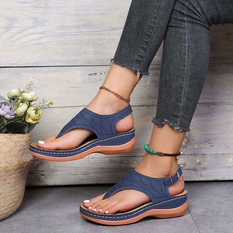 Sandalias con punta abierta mujer, con plataforma, nueva moda, zapatos ligeros de talla grande