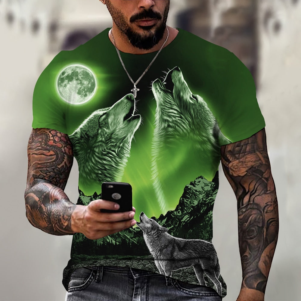 Camiseta para hombre manga corta con estampado.