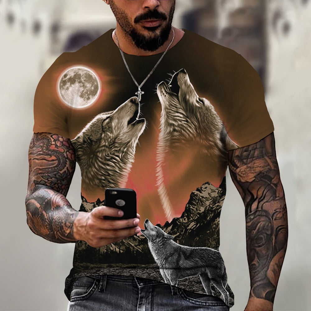 Camiseta para hombre manga corta con estampado.