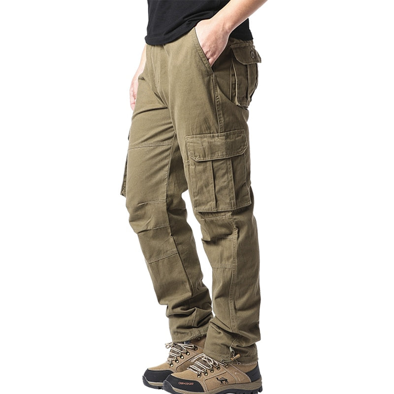 Pantalones holgados de bolsillo grande para hombre