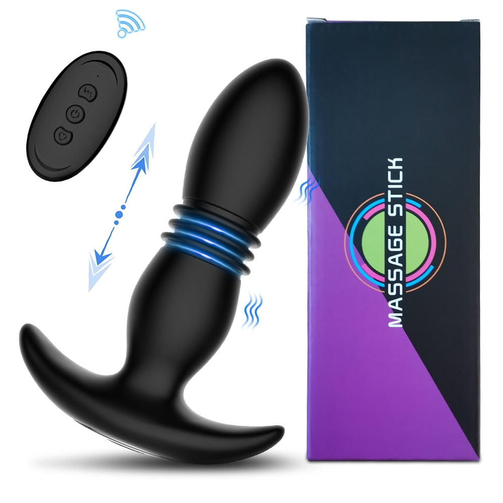 Vibrador Anal 2 In 1 Thrusting  con mando