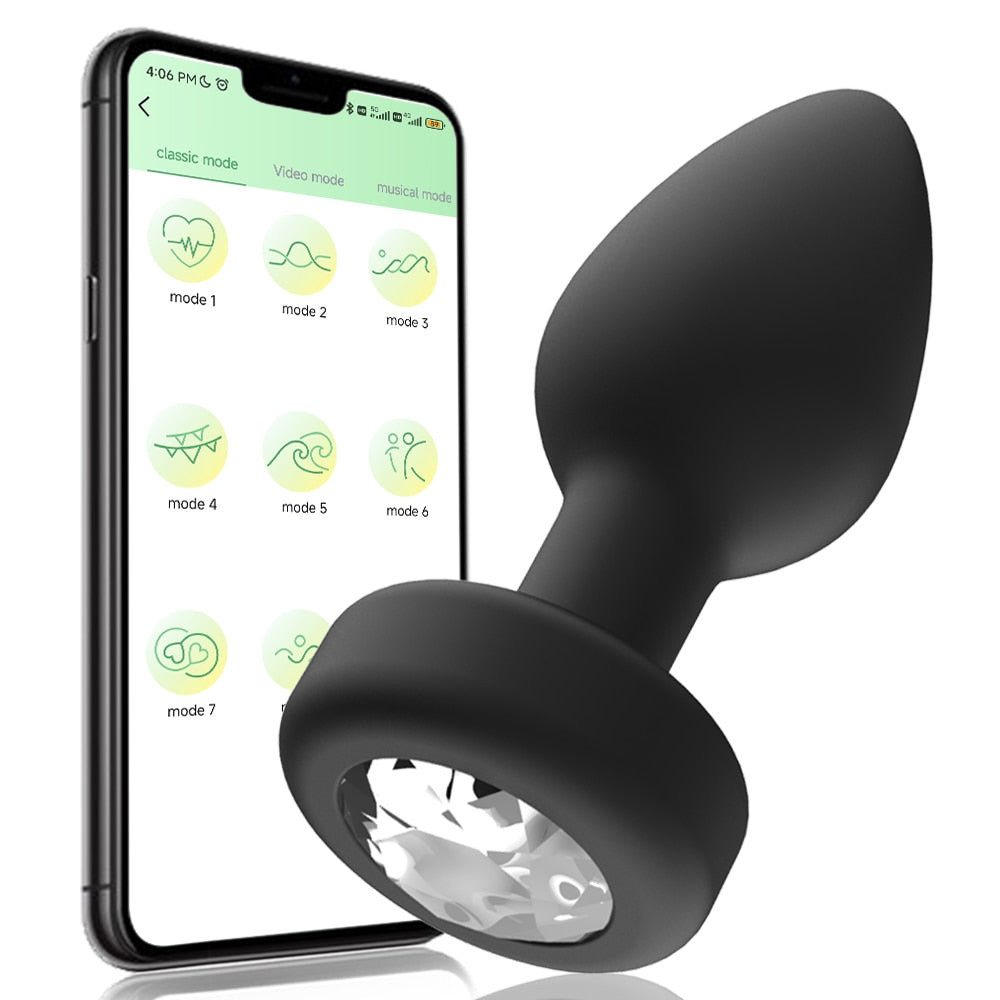 Plug Vibrdtor Bluetooth, Juguete anal con mando /app