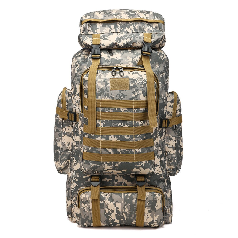 Bolso Mochila de camuflaje para exteriores, mochila militar impermeable de gran capacidad, bolsa de senderismo