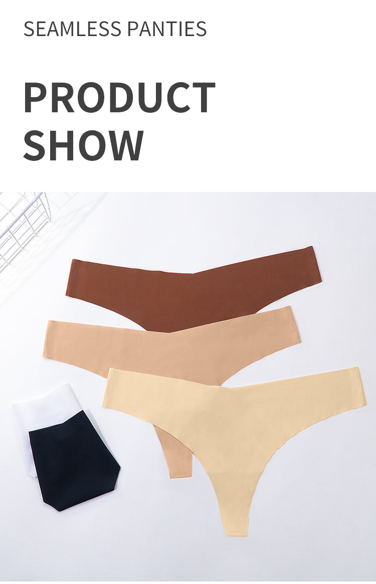 Bragas para mujer. Conjunto de 3 unidades de Tanga sin costuras de talla grande.