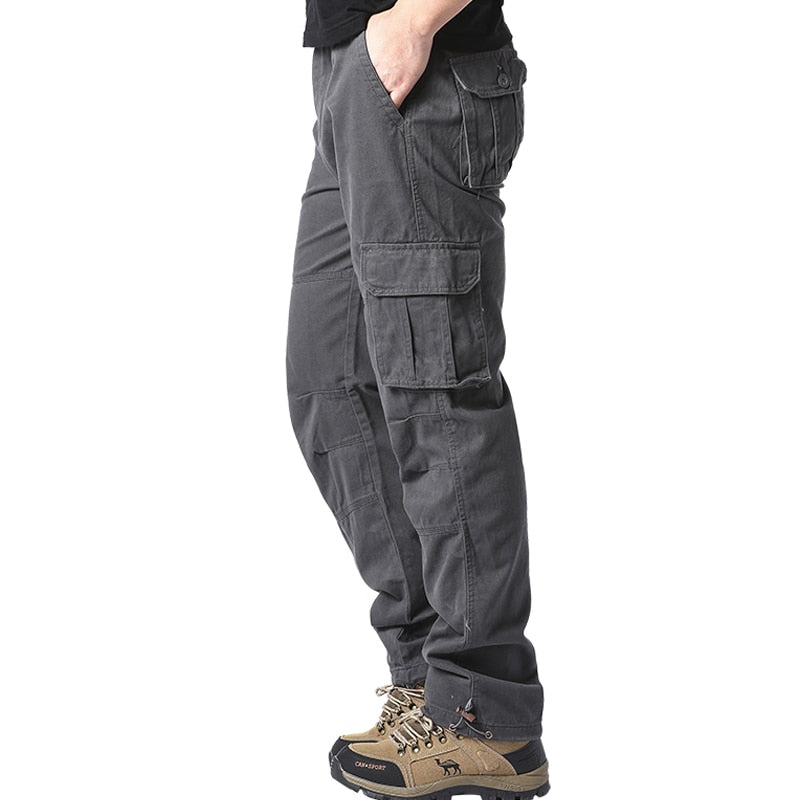 Pantalones holgados de bolsillo grande para hombre