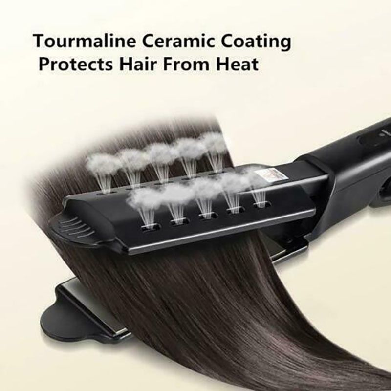 Plancha de pelo con regulación de temperatura de cuatro etapas con resistente al cabello de cerámica