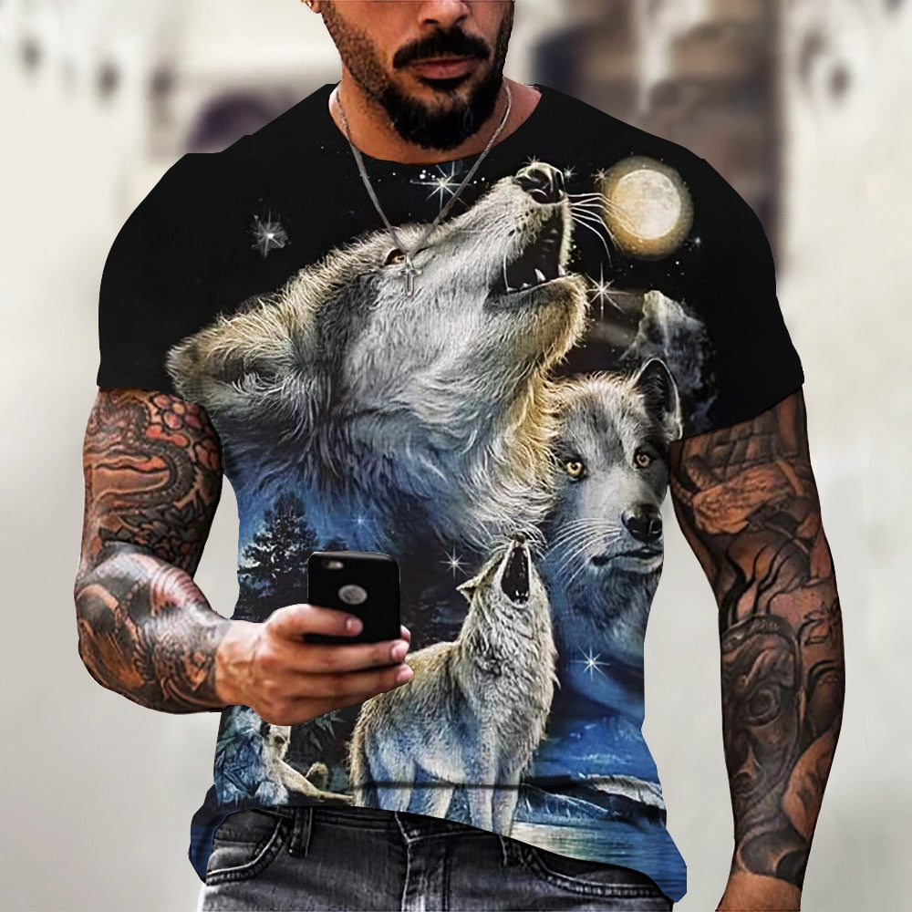 Camiseta para hombre manga corta con estampado.
