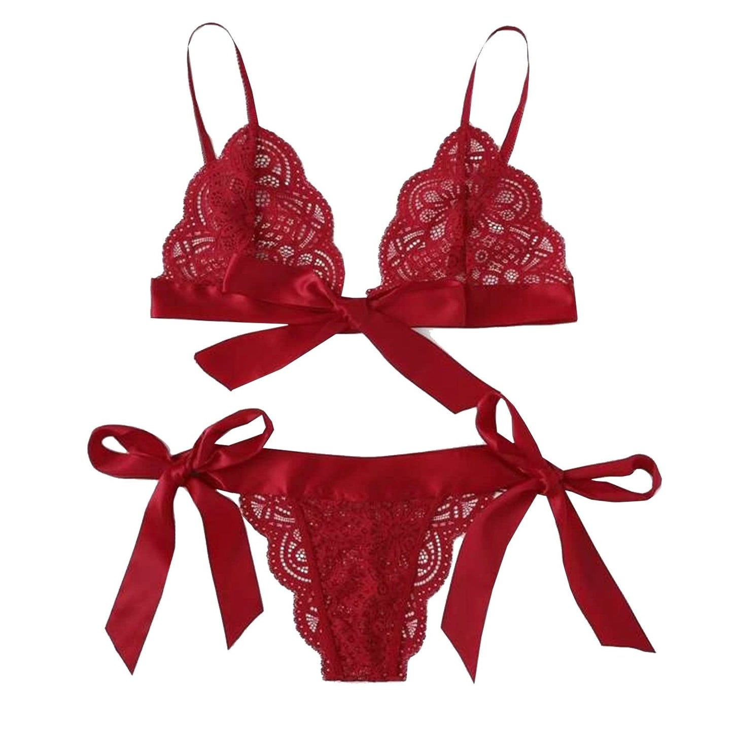 Conjunto de lencería de encaje sexy, ropa interior erótica