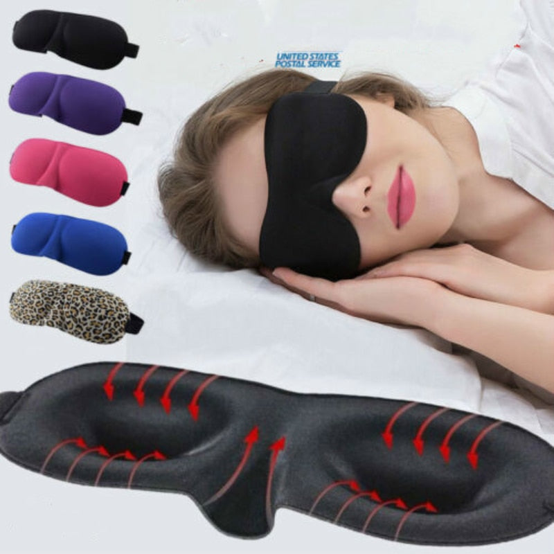 Natural antifaz 3D para dormir cubierta suave portátil para los ojos,  parche de viaje