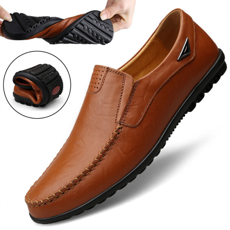 Zapatos informales de cuero genuino para hombre