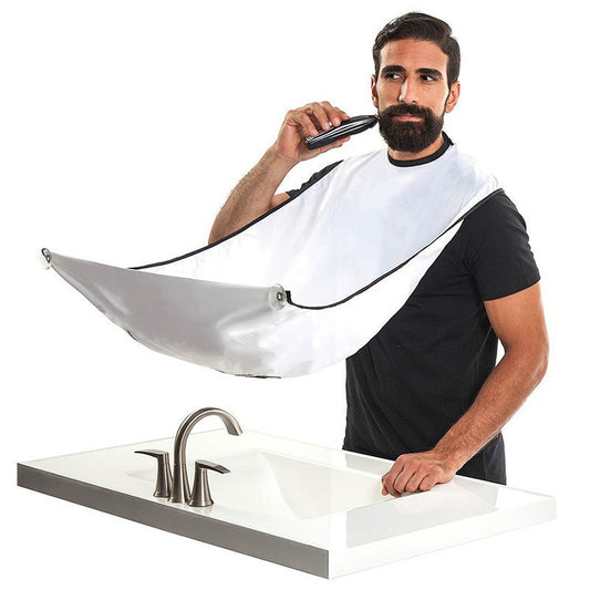 Mandil para barba para hombre, delantal para afeitar el cabello, soporte para afeitadora, organizador de baño, limpieza, regalo de peluquería para hombre