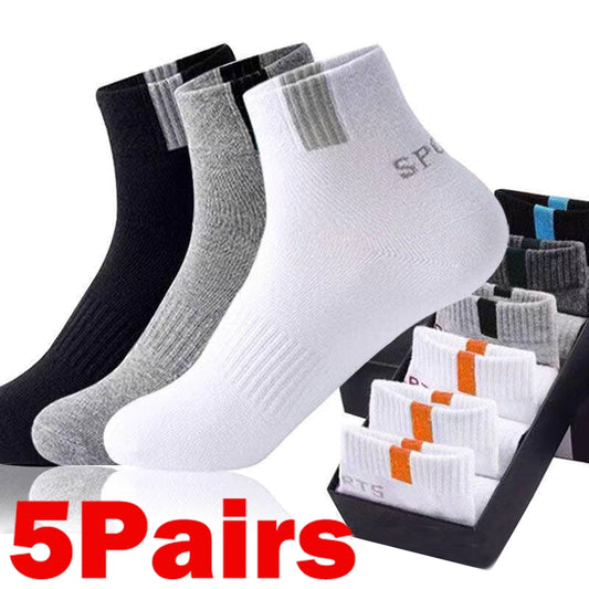 Calcetines de fibra de bambú, deportivos, de algodón transpirable, talla 37-45 (5  PARES)