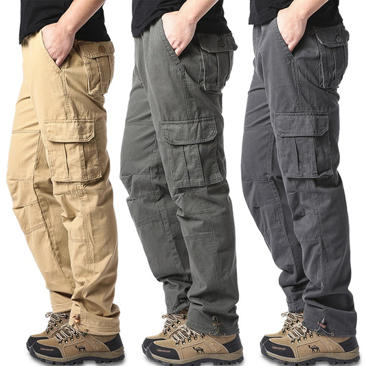 Pantalones holgados de bolsillo grande para hombre